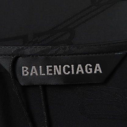 Balenciaga 23SS 746254 BB Logo Design Sleeveless Dress Black 36 Made In France