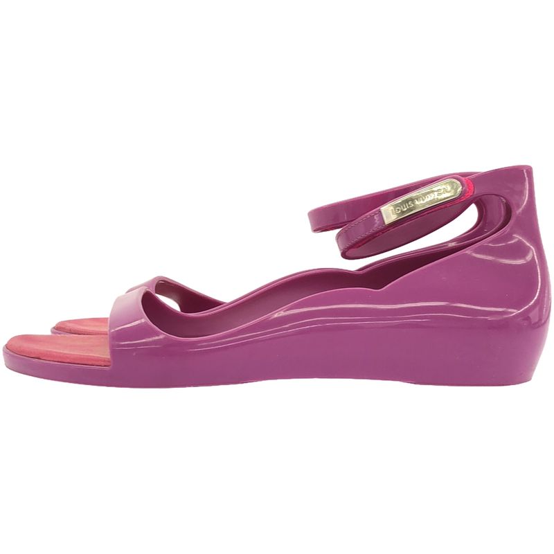 Louis Vuitton Ankle-Strap Rubber Sandals Pink 39