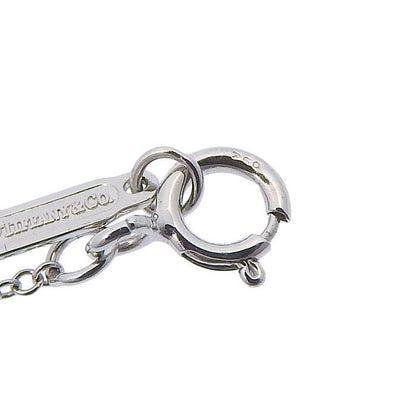 Tiffany & Co Square Circle Diamond Necklace 18K White Gold 750 White Gold