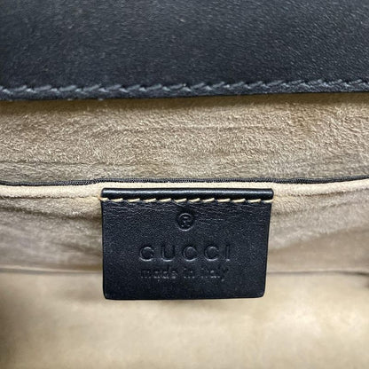 Gucci Shoulder Bag Sylvie Mini 431666 Black Green And Red Chain Shoulder Leather