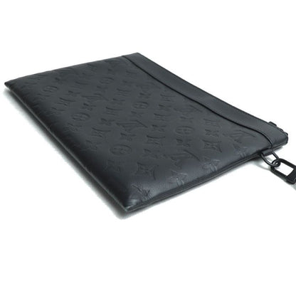 Louis Vuitton Pochette To Go Clutch Bag Monogram Shadow Black M81570 IC Chip