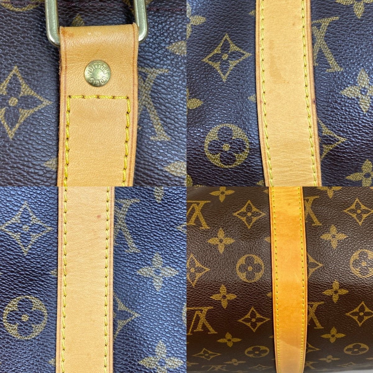 Louis Vuitton Monogram Keepall Bandouliere 55 Boston Bag