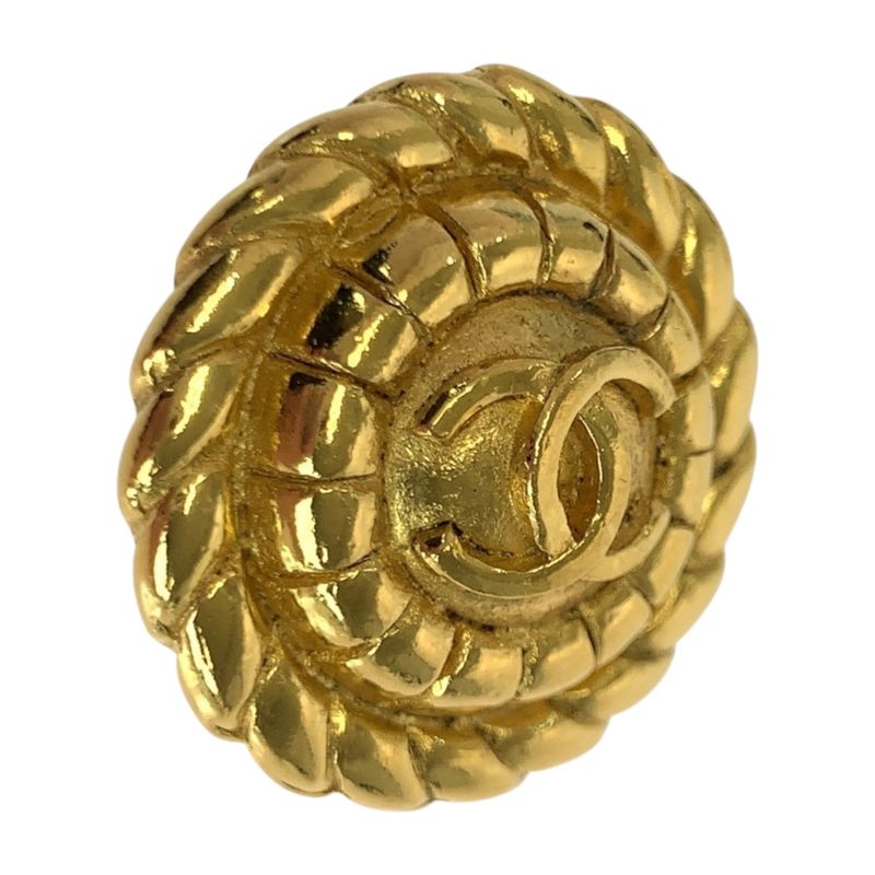 Chanel Coco Mark Gold Plated Earrings Ladies 505190