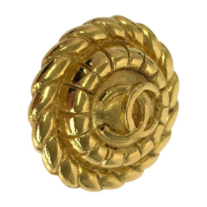 Chanel Coco Mark Gold Plated Earrings Ladies 505190