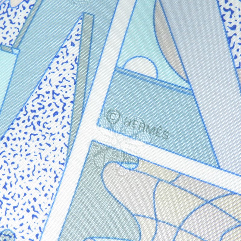 Hermes 25SS Gavroche Lady Gault Silk Veil Amand White Beige Scarf With Box Made