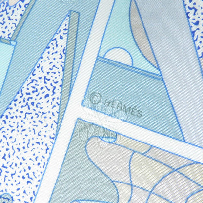 Hermes 25SS Gavroche Lady Gault Silk Veil Amand White Beige Scarf With Box Made