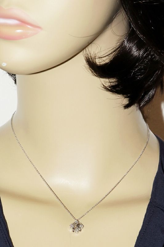 Tiffany & Co Pendant Necklace Pt950 Diamond 4P (021ct) Jean Schlumberger