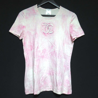 Chanel 09c Coco Mark Print Short Sleeve T-Shirt Cut and Sewn P34611 Size 40