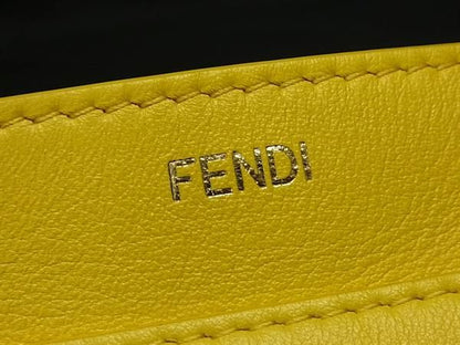 Fendi Leather Peekaboo Bag-in-pocket Women's Yellow Fb5809