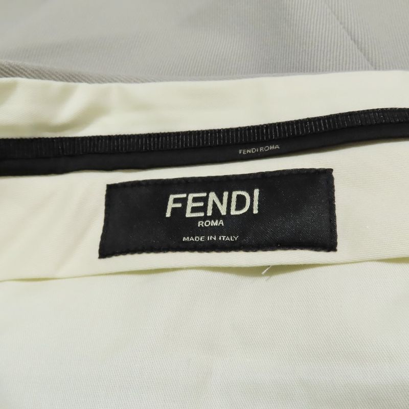 Unused 21aw Fendi Bermuda Pants Slacks Shorts FF Logo Hardware Half Pants 2