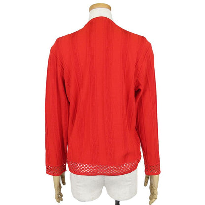 Christian Dior Cardigan M Cotton Rayon Red Knit Apparel Women Christian Dior
