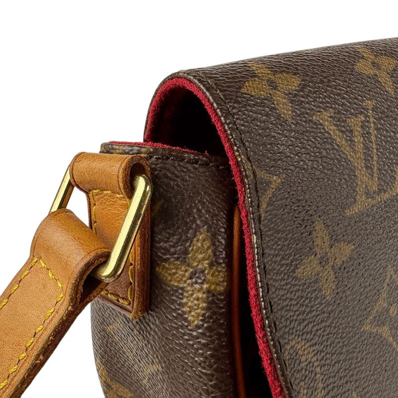 Louis Vuitton Crossbody Shoulder Bag Monogram Tan Blanc M51179