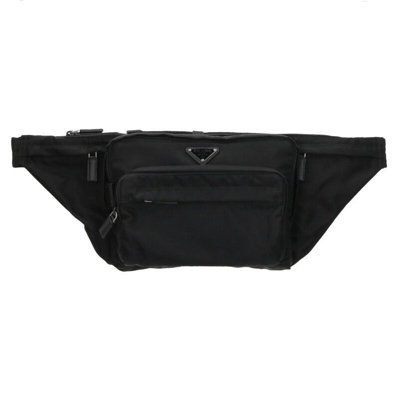 Prada Linylon Waist Bag With Triangle Plate Men's