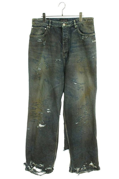 Balenciaga 23SS 745248 Tnw01 Superdestroyed Large Fit Baggy Denim Pants Men's M