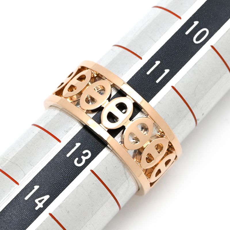 Hermes Ring Chaine D'ancre Divine PM 18k Pink Gold Pink Gold #52 Au750 18k Gold