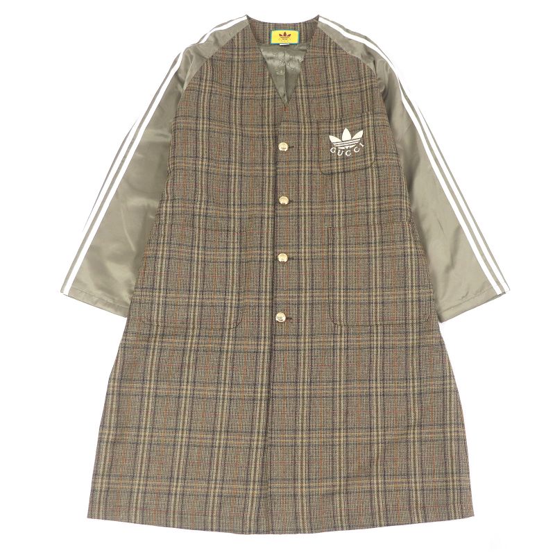 Gucci X Adidas Gucci X Adidas 710398 Three Stripes Trefoil Checkered Pattern