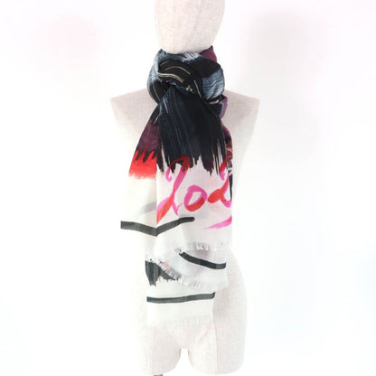 CHANEL 100% Cashmere Tweed 2023 Fringed All Over Large Scarf Shawl Multi With