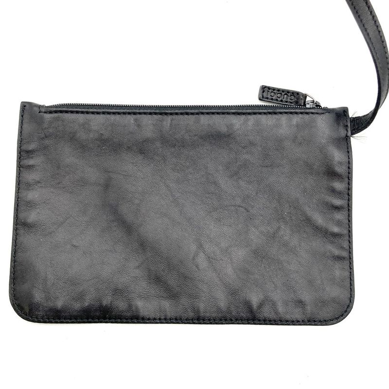 Gucci 003 0257 Bon Sac One Shoulder Body Bag With Vintage Pouch Leather Black