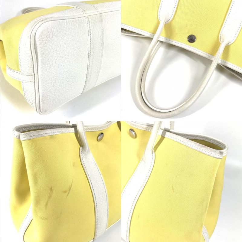 Hermes Handbag Garden Party TPM Garden Party TPM Toile Ash Yellow