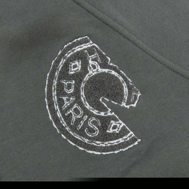 Hermes Teddy Blouson Jacket Patch Clothes Cell H557850ha XL Gray