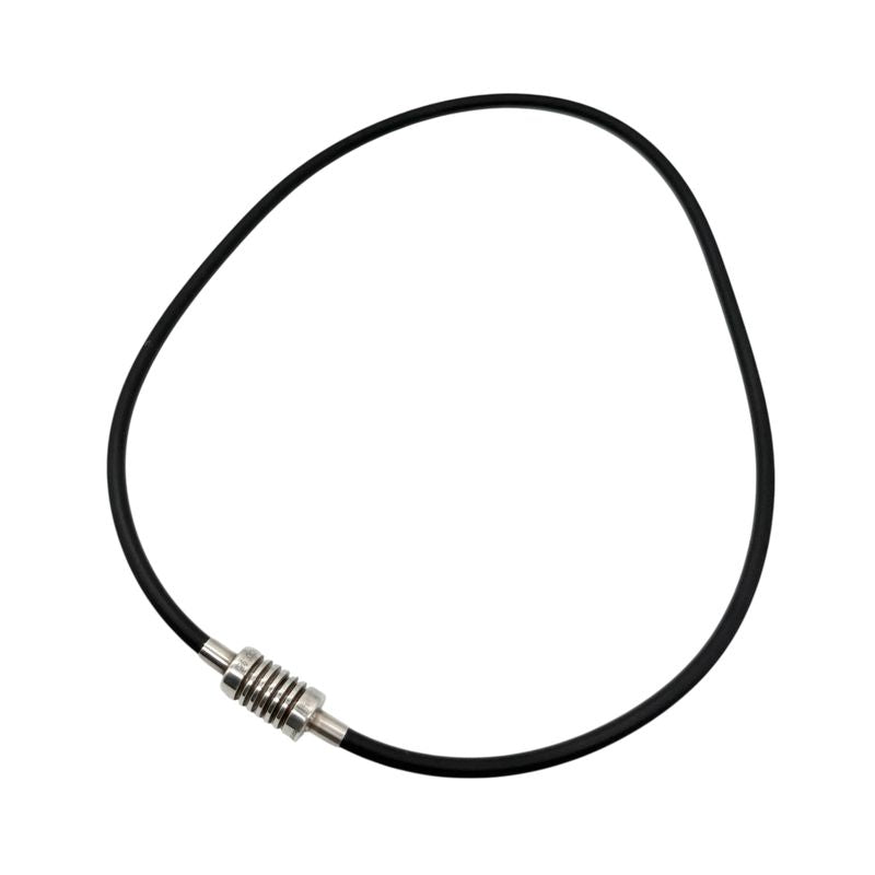 Tiffany & Co Surfer Paloma Grube Necklace Black Unisex Rubber Silver