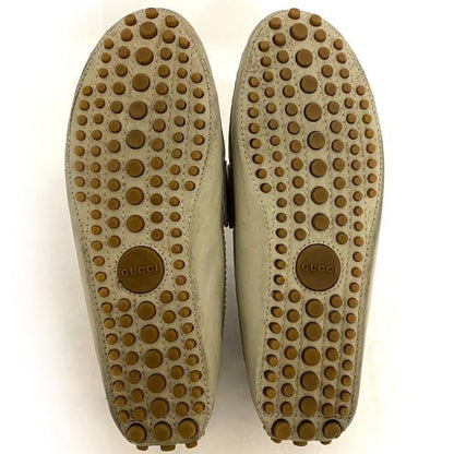 Gucci Driving Shoes Beige Navy Red Sherry