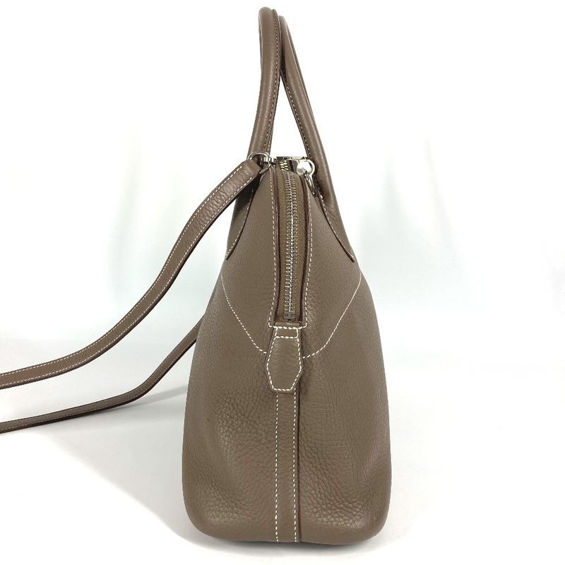Hermes Handbag Bollide 31 Bollide 31 Taurillon Clemence Etoupes Gray