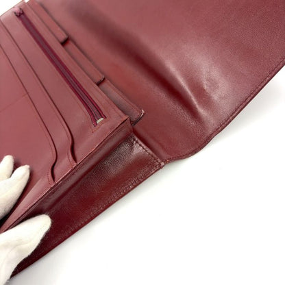 Cartier Mustline Leather Bordeaux Clutch Bag Gold 7 318 4 155