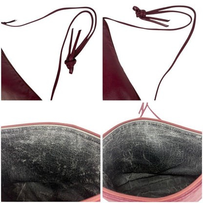 Loewe Mini Shoulder Bag Pochette Anagram Logo Red Bordeaux Nappaleather