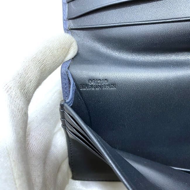 Loewe Folding Long Wallet Ec21115 Light Navy Anagram Wallet