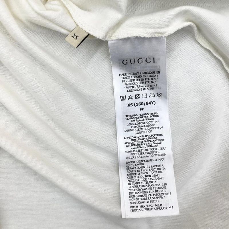 Gucci Long Sleeve T-Shirt Cotton Jersey Logo Embroidery 775788 Xjgcs XS Size