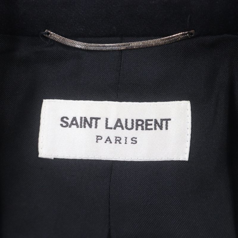  Saint Laurent Paris 2021 687349 100% Silk Lining Single Jacket Tailored