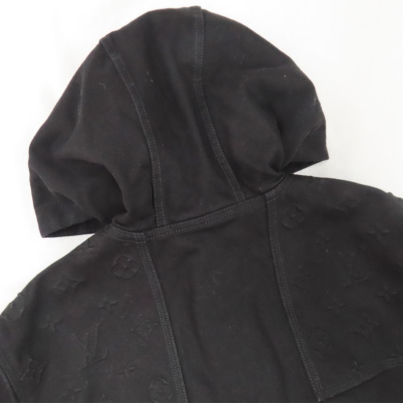 Louis Vuitton Monogram Detail Dead Denim Jacket 1aa4oj 46 Black