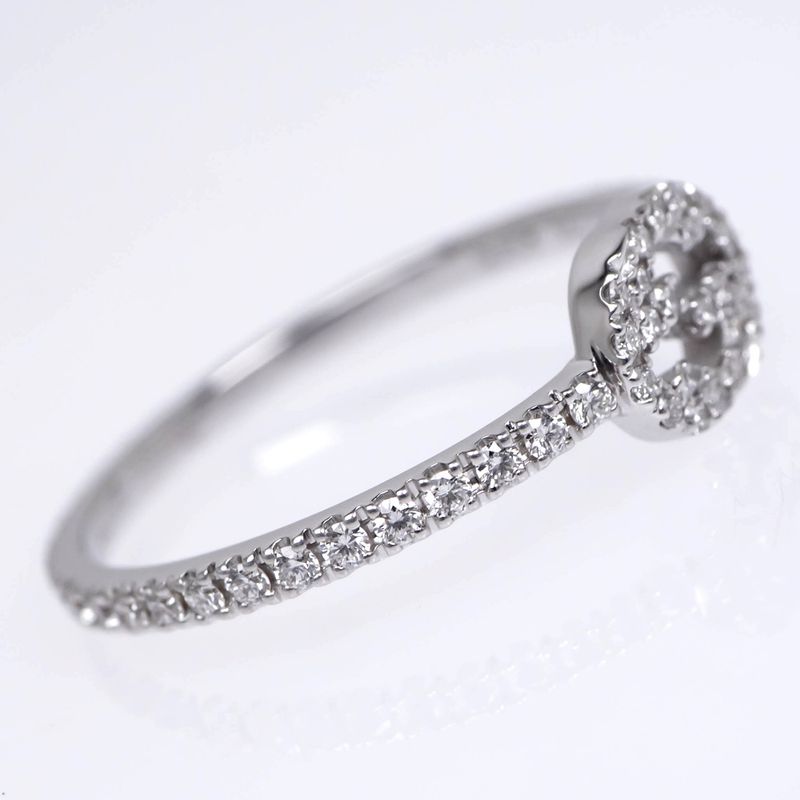 Gucci Interlocking GG Ring No 9 750wg Full Eternity Diamond