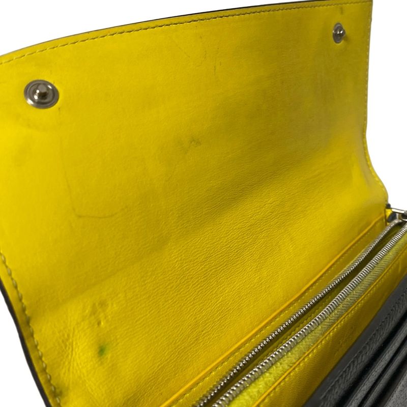 Celine Long Wallet - Black Leather