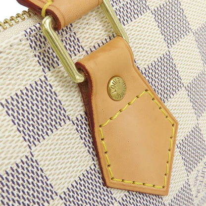 Louis Vuitton Handbag Speedy 30 Damier Azure Canvas Damier Azure Gold Hardware