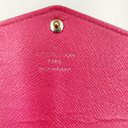 Louis Vuitton Epi Portefeuille Sara Bifold Long Wallet M64322 Black X Pink