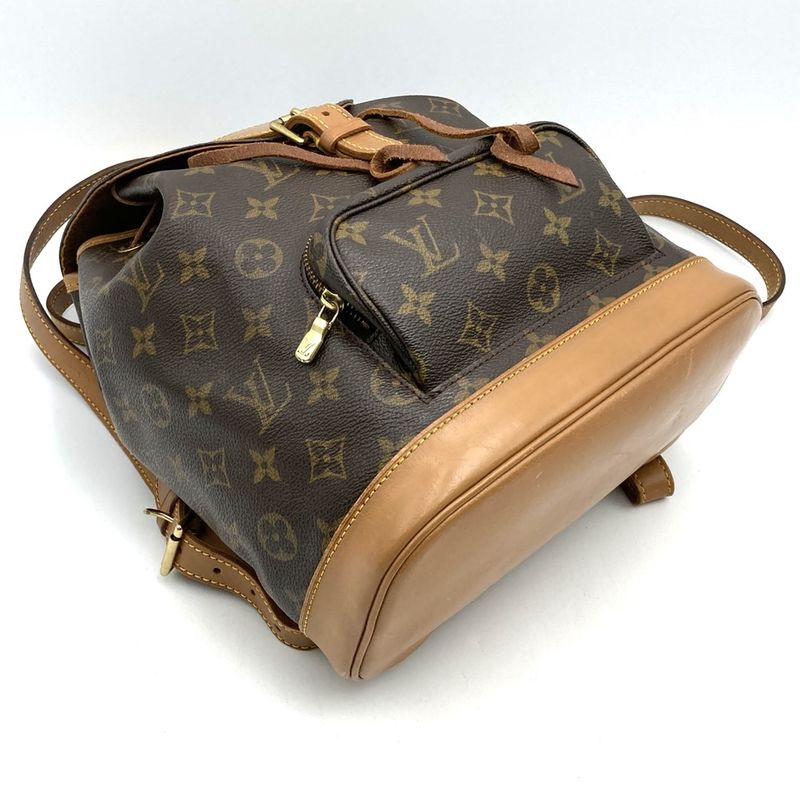 Louis Vuitton M51136 Montsourismm Backpack Daypack Brown Monogram Canvas Women