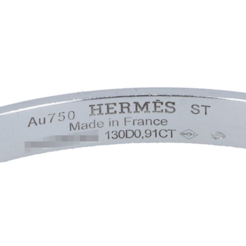 Hermes Collier De Chien Collier De Chien 18K White Gold Full Diamond Bracelet