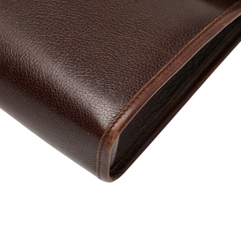 Dior CD Logo One Shoulder Bag Brown Leather Women's Dior