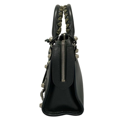 Balenciaga Handbag The Giant Mini City 309544 Blue Green Leather