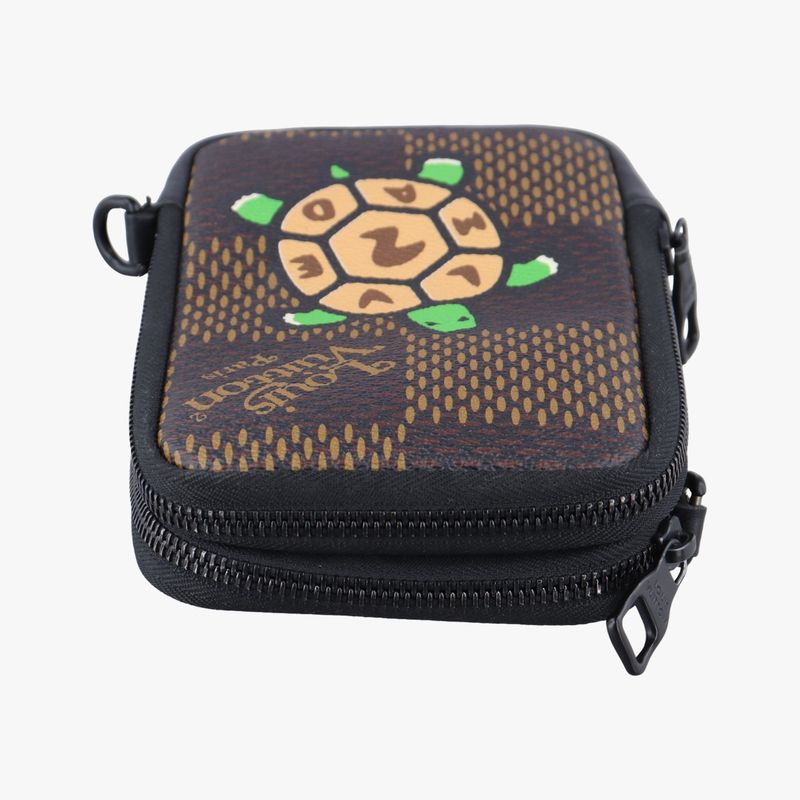 Louis Vuitton Nigo Collaboration Double Phone Pouch Ebène Damier Giant N40377 IC