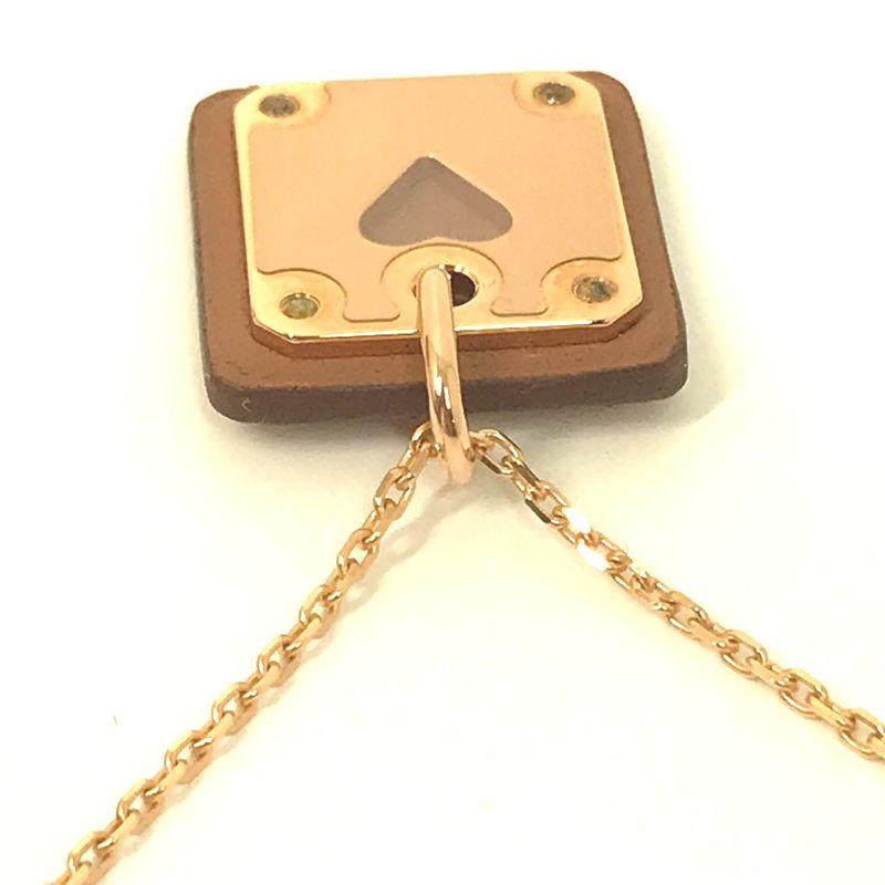 Hermes Necklace As De Coeur PM Metal Brown