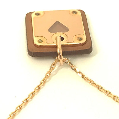 Hermes Necklace As De Coeur PM Metal Brown
