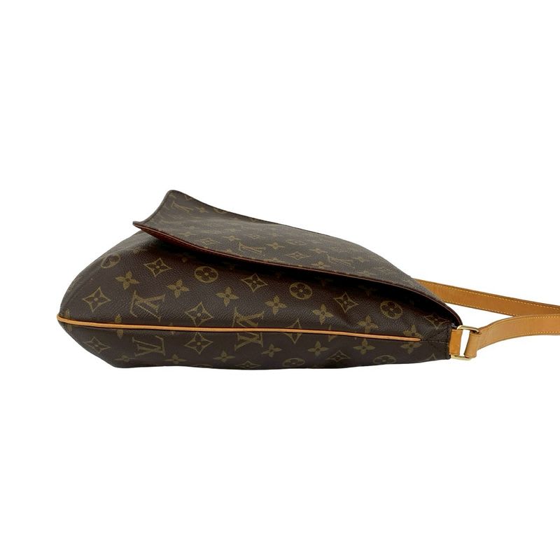 Louis Vuitton Vintage Musette Leather Shoulder Bag Pochette Sacoche Brown 63385
