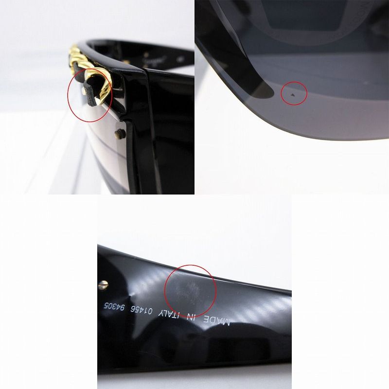 Chanel Gold Chain Sunglass Es Eyewear 01456 94305 Black Gold Men Women Hk25