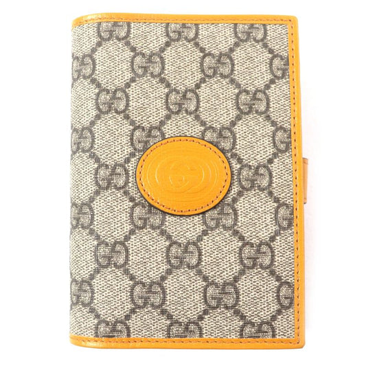 Gucci G724562 GG Supreme Interlocking G Leather Use Passport Case Orange Beige