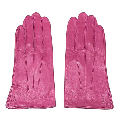 Yvessaint Laurent Gloves Women - Pink Leather