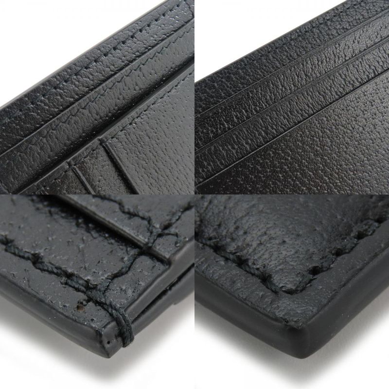 Gucci Card Case 722734 Double G Leather Black Small Everyday Use Ladies Men