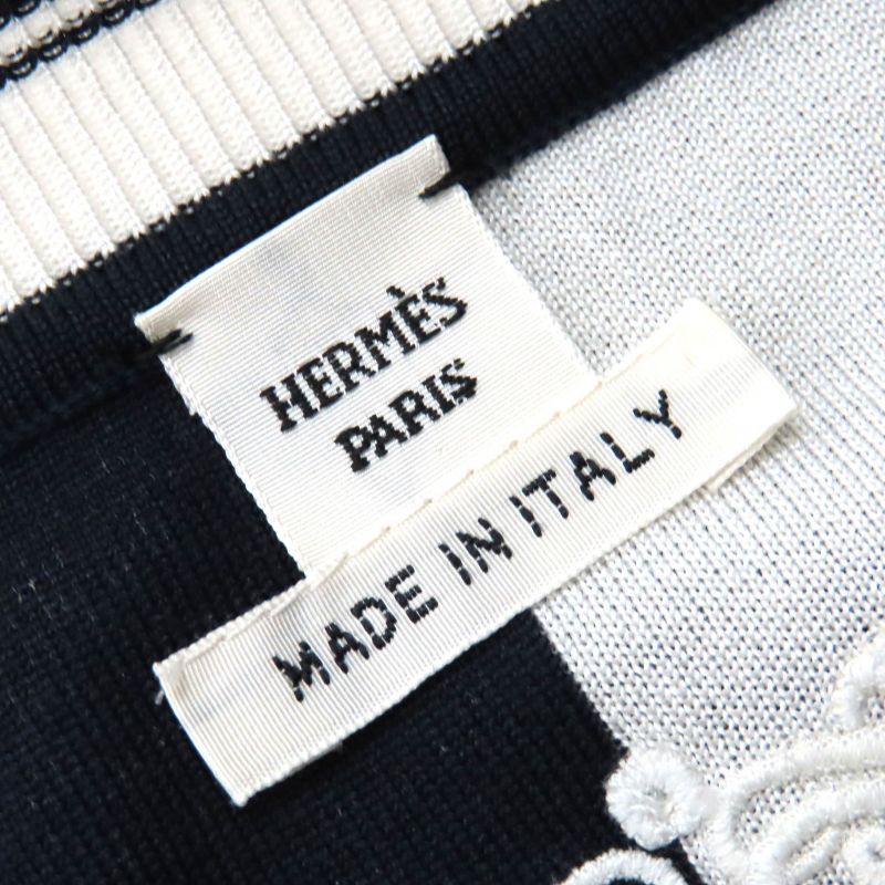 Hermes 2024 4e2655d6 Brides De Gala None Order 92% Silk Blue Noir Black Logo